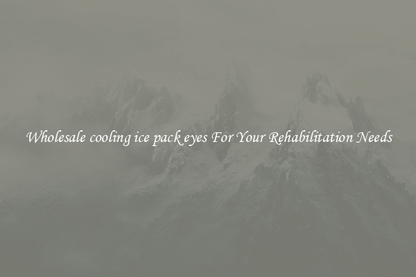 Wholesale cooling ice pack eyes For Your Rehabilitation Needs