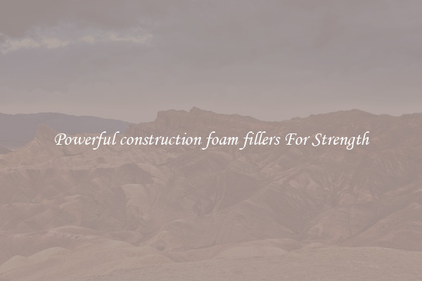 Powerful construction foam fillers For Strength