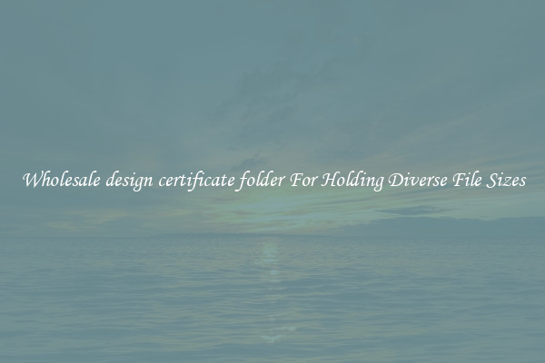 Wholesale design certificate folder For Holding Diverse File Sizes