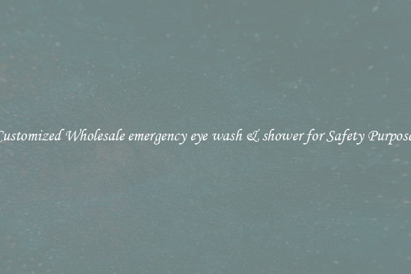 Customized Wholesale emergency eye wash & shower for Safety Purposes