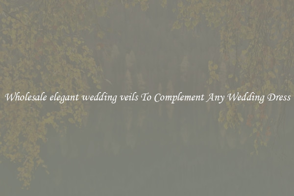 Wholesale elegant wedding veils To Complement Any Wedding Dress