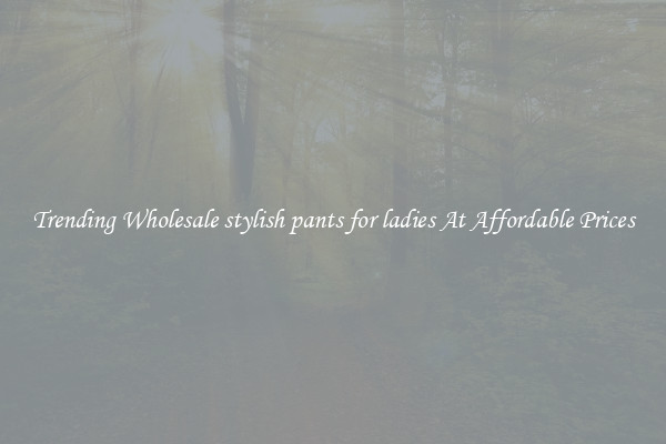 Trending Wholesale stylish pants for ladies At Affordable Prices