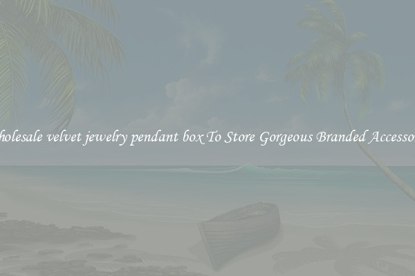 Wholesale velvet jewelry pendant box To Store Gorgeous Branded Accessories