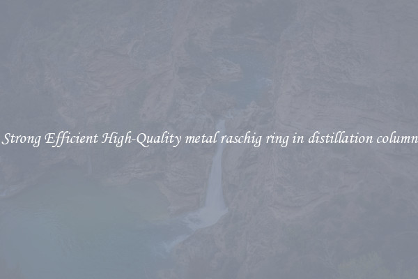 Strong Efficient High-Quality metal raschig ring in distillation column