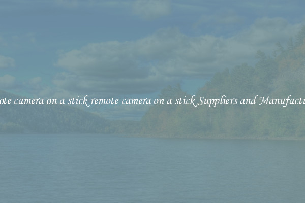 remote camera on a stick remote camera on a stick Suppliers and Manufacturers