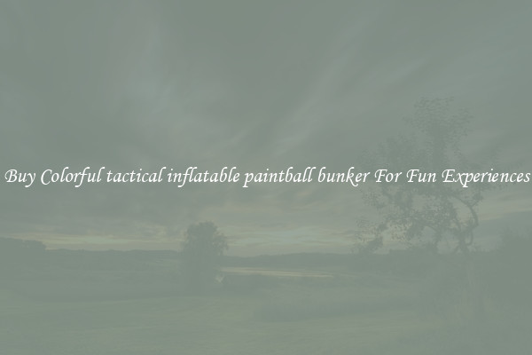 Buy Colorful tactical inflatable paintball bunker For Fun Experiences