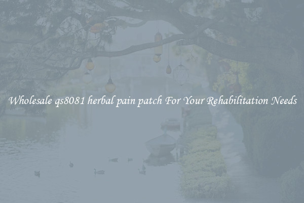 Wholesale qs8081 herbal pain patch For Your Rehabilitation Needs